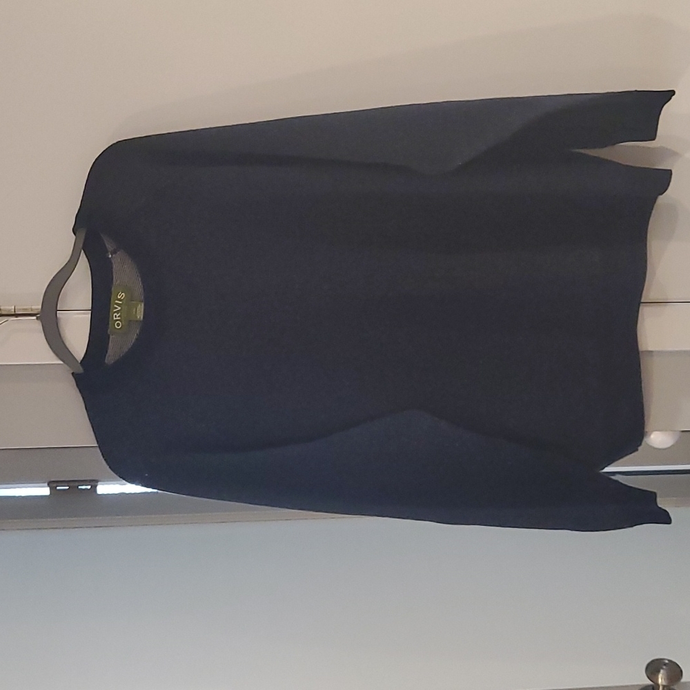 XXL, Orvis, Wool Sweater, Denim Blue